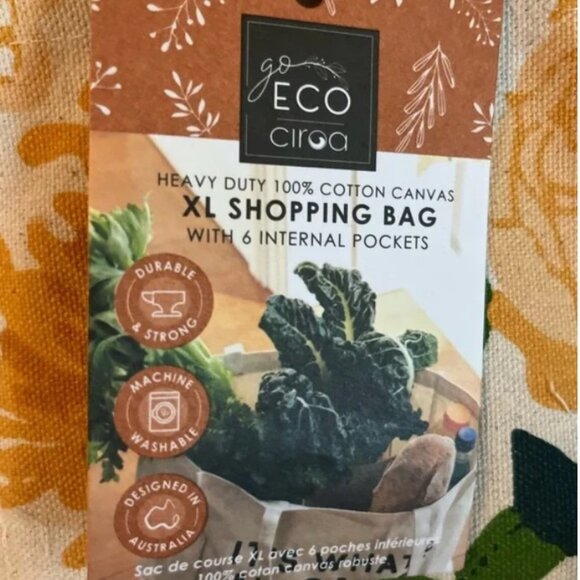 Go Eco Ciroa Floral Cotton Canvas Large Tote - Picture 13 of 13